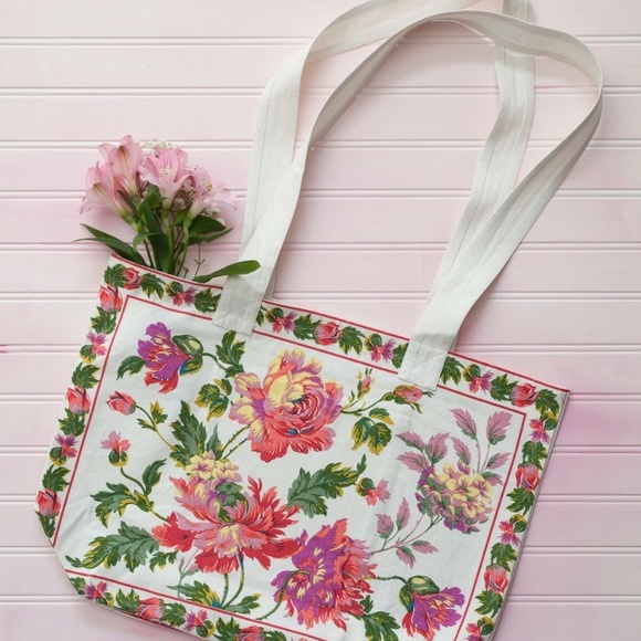 April Cornell Market Bag Tote Greta's Garden NWT - Picture 3 of 3